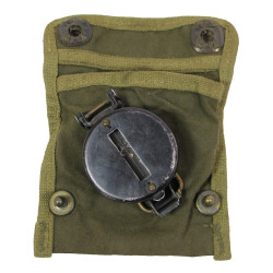 Compass, Marching, W. & L.E. GURLEY, with Canvas Pouch