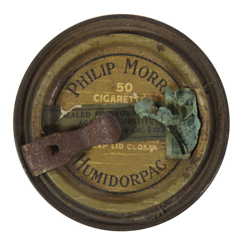 Boîte de cigarettes, PHILIP MORRIS, cylindrique, vide