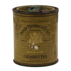 Tin, Cigarette, PHILIP MORRIS, Cylindrical, Empty