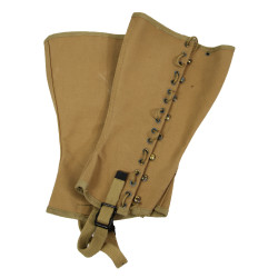 Leggings, Canvas, US Army, 3R, KING KARD OVERALL CO. 1940, Mint