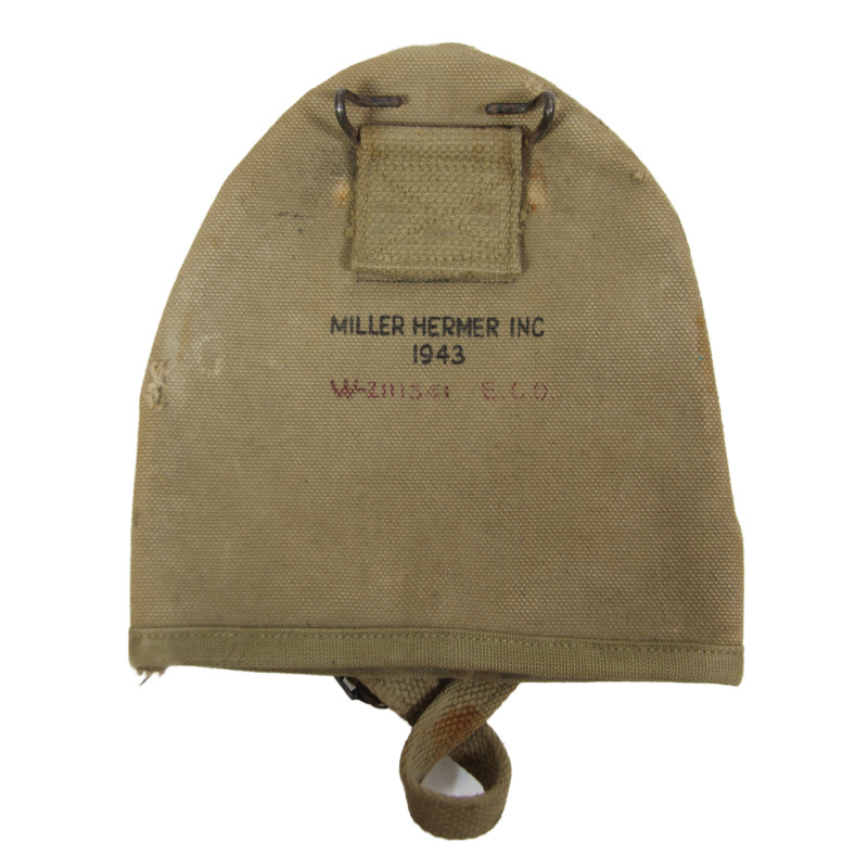 T-Shovel, M-1910, with Cover, MILLER HERMER, INC. 1943, Laundry Number