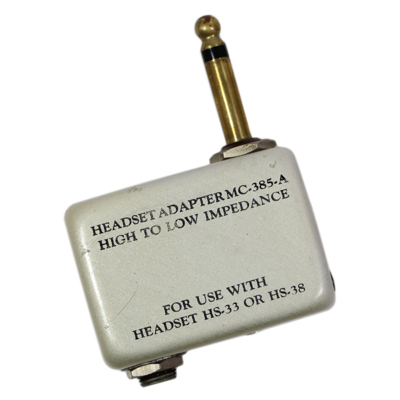 Adaptateur MC-385-A pour écouteurs HS-33 et HS-38, USAAF, 1942, dans sa boîte