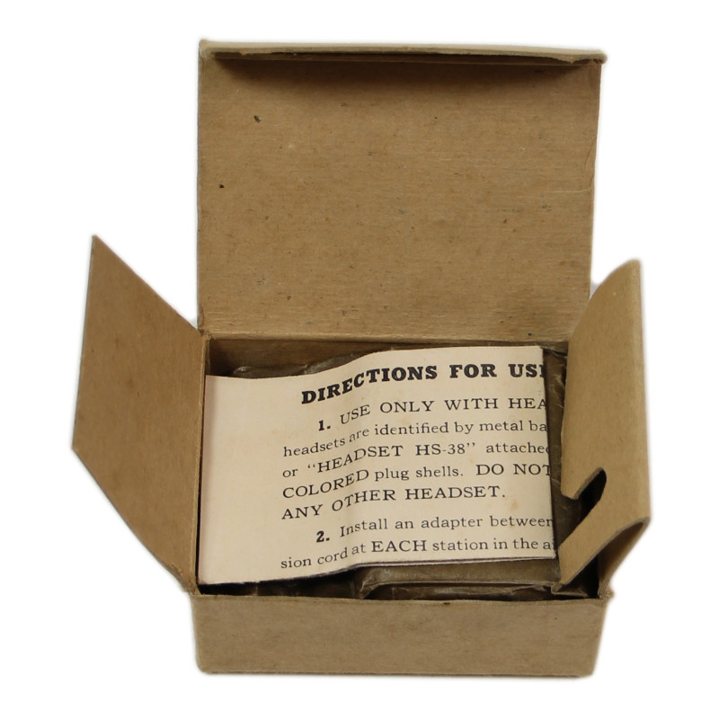 Adapter, MC-385-A, for Headseats, HS-33 & HS-38, USAAF, 1942, in Box