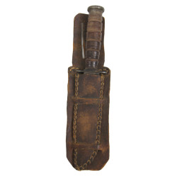 Couteau de combat, MK 2, CAMILLUS, US Navy, avec fourreau en cuir artisanal
