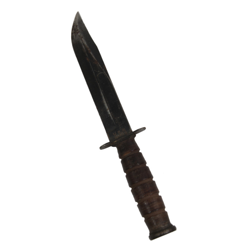 Couteau de combat, MK 2, CAMILLUS, US Navy, avec fourreau en cuir artisanal