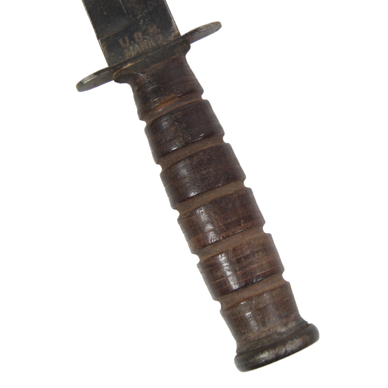 Couteau de combat, MK 2, CAMILLUS, US Navy, avec fourreau en cuir artisanal