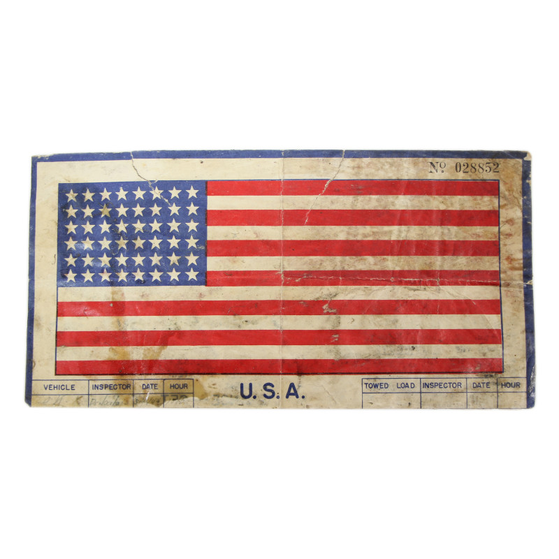 Flag, Wade, U.S.A, Windshield, Vehicle, D-Day, 1944