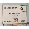 Carte d'évasion en soie, Indonésie, G/H, 1944, RAF & USAAF, état neuf