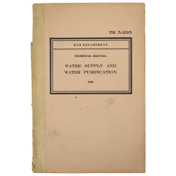 Manuel technique TM 5-295, Military Water Supply and Purification, 1945
