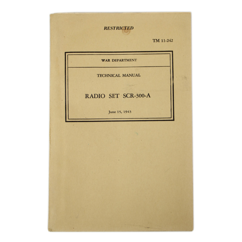 Manual, Technical, TM 11-242, Radio Set SCR-300-A, 1943