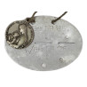 Plaque d'identité allemande, 4. Kompanie, Grenz-Infanterie-Regiment 125, avec médaillon religieux