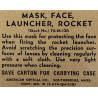Masque facial pour tireur bazooka, AMERICAN OPTICAL CO. 1944, dans sa boîte