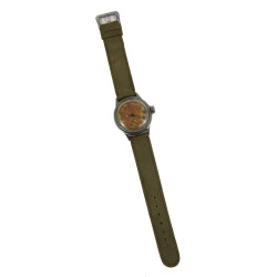 Montre, US Army, ELGIN, bracelet en cuir et toile