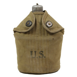 Gourde US Army, complète, 1918, Cpl. William Dolan, Jr., 84th Serv. Sqdn, 79th Serv. Group, 8th Air Force, USAAF, ETO