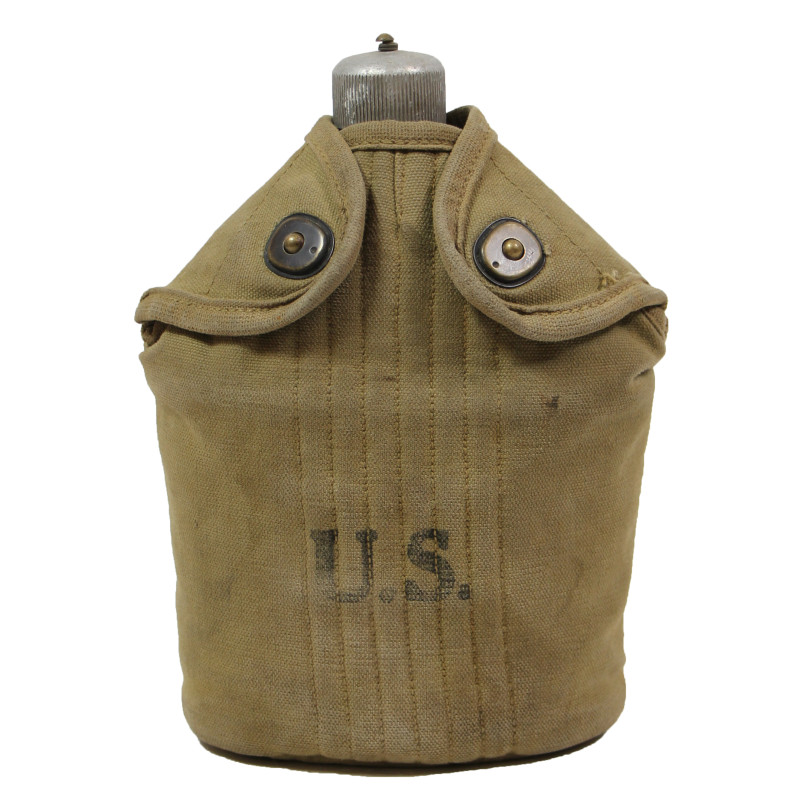 Gourde US Army, complète, 1918, Cpl. William Dolan, Jr., 84th Serv. Sqdn, 79th Serv. Group, 8th Air Force, USAAF, ETO