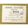 Masque à oxygène Type A-14, USAAF, + micro, 1944, dans sa boîte