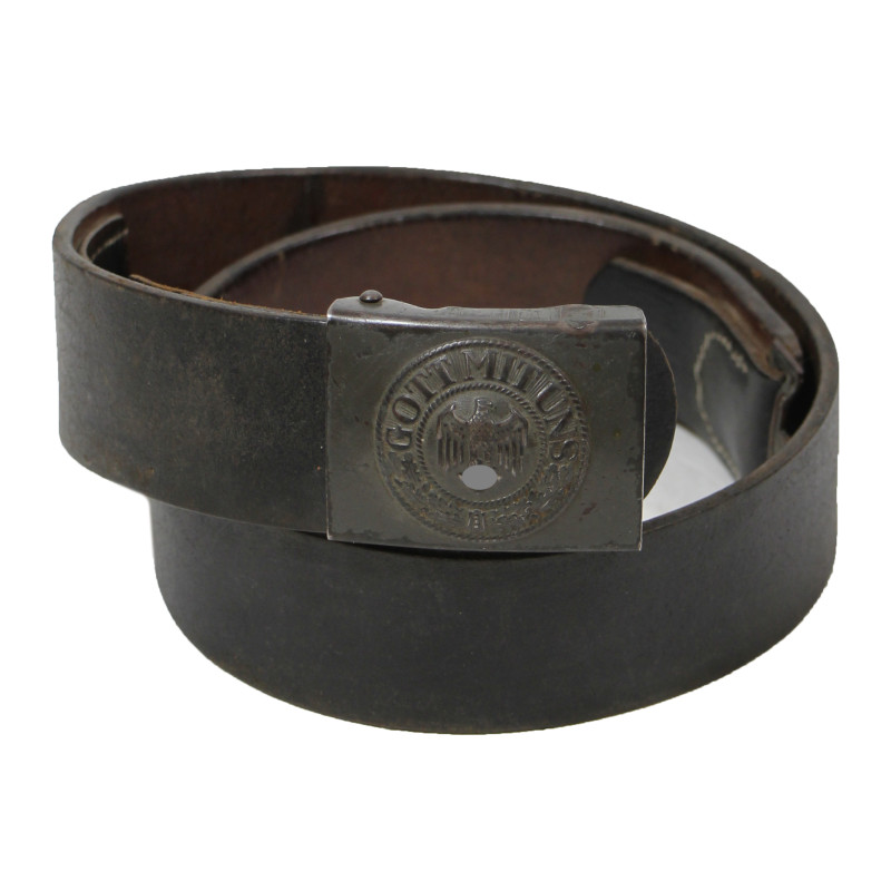 Belt, Wehrmacht, Heer, 1942, Painted-Steel Buckle