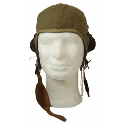 Helmet, Flying, Summer, Type A-8, USAAF, Medium, with Type R-14 Receivers,