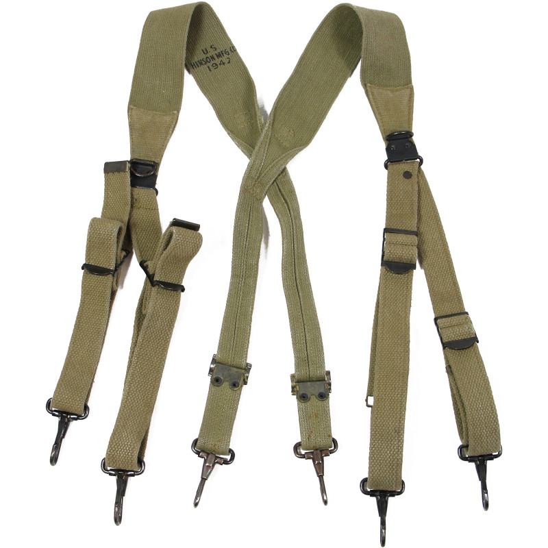 Suspenders, Belt, M-1936, HINSON MFG. CO. 1942, Laundry Number