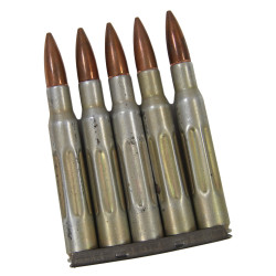 Clip de cinq cartouches factices, calibre .30, Dummy, M-1906, Frankford Arsenal, 1944