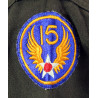 Chemise chocolat officier, 15th Air Force, USAAF, nominative