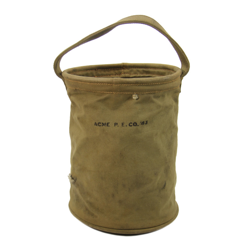 Bucket, Watering, Canvas, ACME P.E. CO. 1943