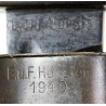 Bayonet, Mauser 98k, 1940, Complete with Matching Scabbard and Leather Frog, 1943