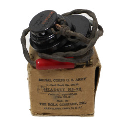 Écouteurs ANB-H-1/HS-38, US Army Signal Corps, 1943, dans leur boîte