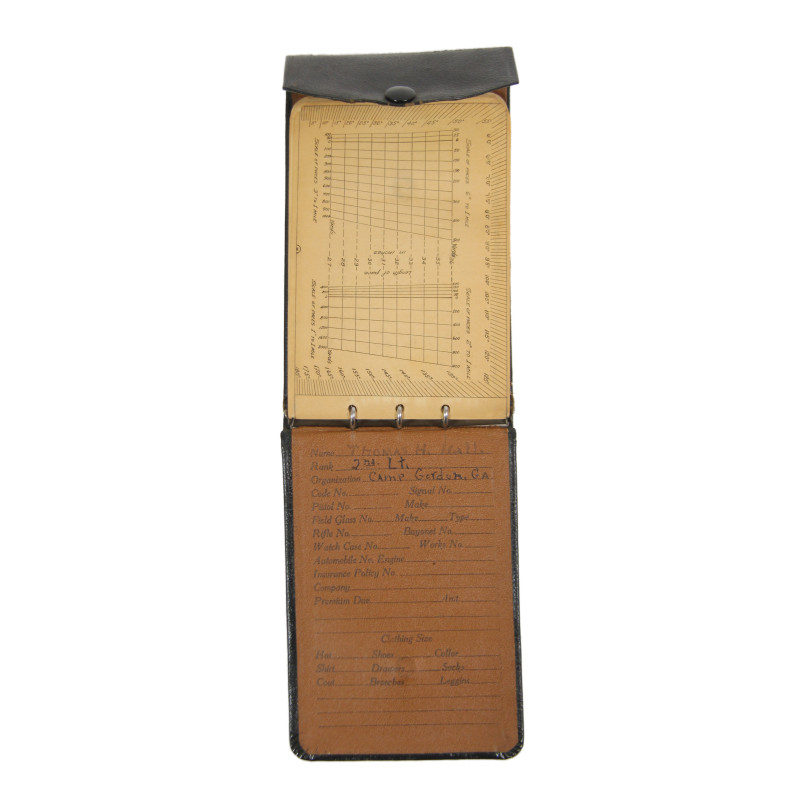 Carnet de campagne, The Army Field Note Book, AEF, 1918, nominatif