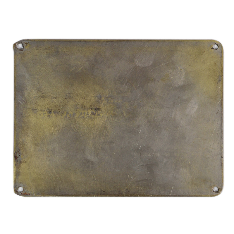 Plaque de container, moteur d'avion, PRATT & WHITNEY