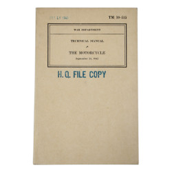 Manual, Technical, TM 10-515, The Motorcycle, 1942