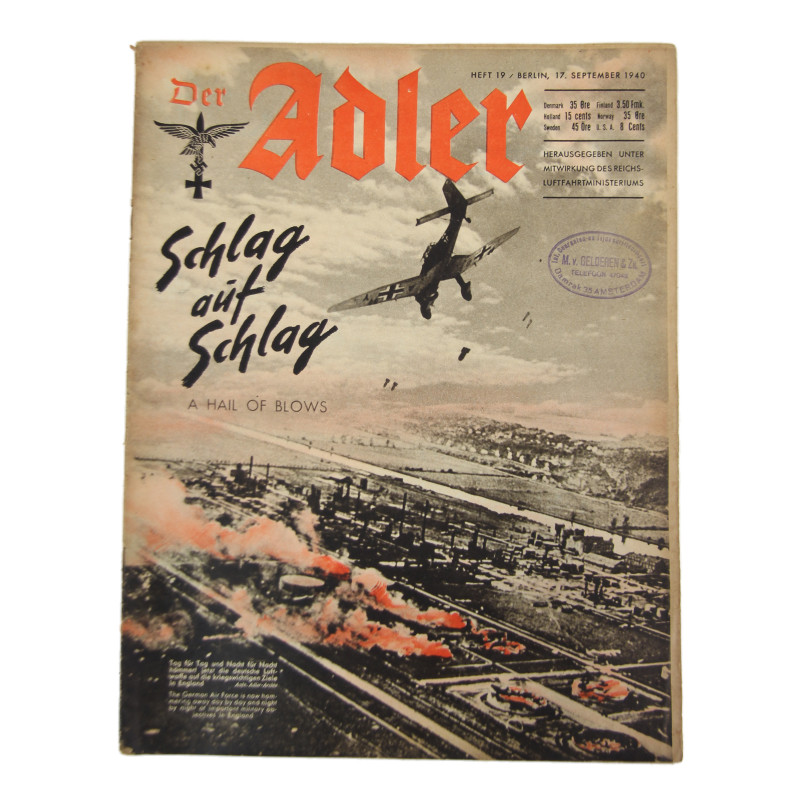 Magazine, Der Adler, 17 septembre 1940, édition anglaise