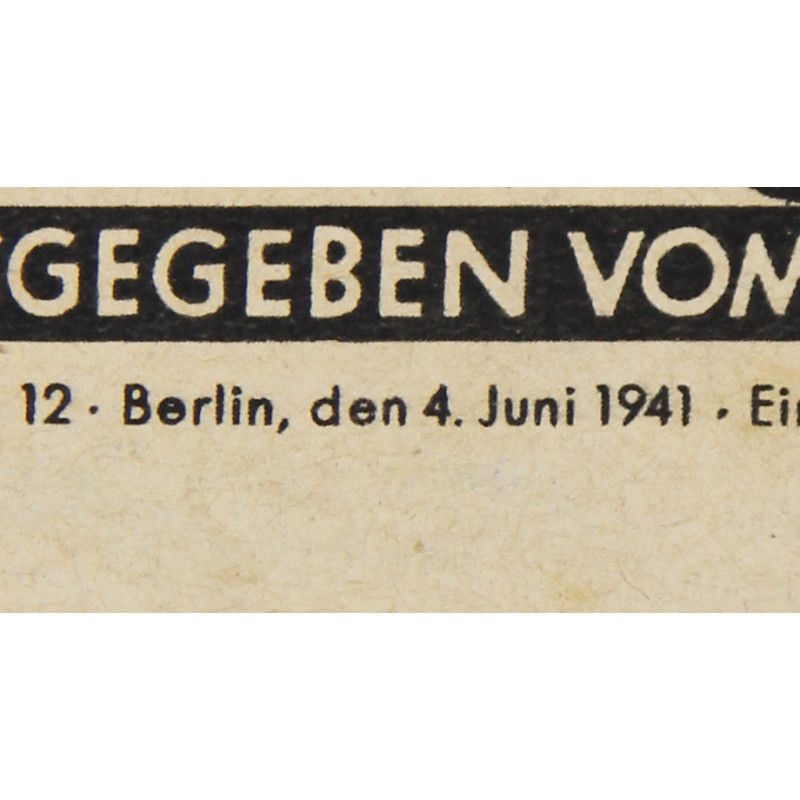 Magazine, Die Wehrmacht, 4 juin 1941