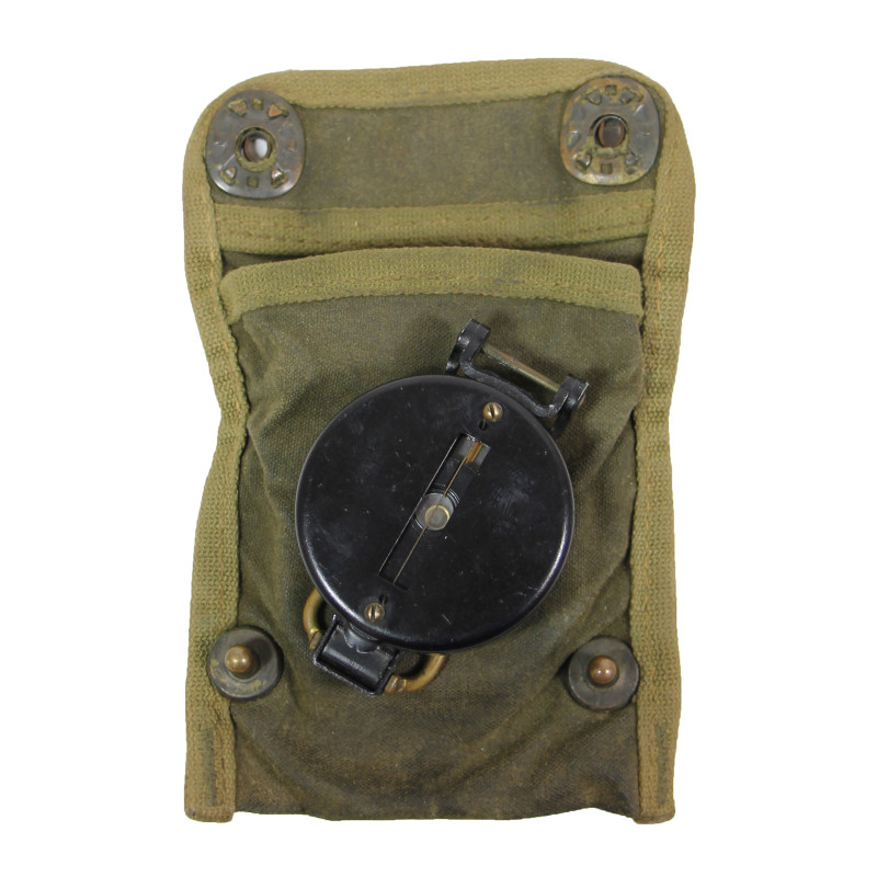 Boussole de marche, W.& L.E. GURLEY, nominative, avec pochette imprégnée