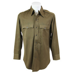 Shirt, Wool, Elastique, Officer's, Chocolate, 2nd Lt. Herbert Speas, Jr., 87th FS, 79th FG, 12th Air Force, USAAF, MTO