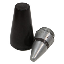 Fusée d'obus, 88 mm, 1942, inerte, dans son boîtier, Zünderbüchse 1, 1941, Normandie