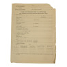 Form, Interrogation, French POWs from Alsace & Lorraine, Captured by the Allies