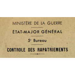 Fiche d'interrogatoire pour Alsaciens et Lorrains prisonniers des Armées Alliées