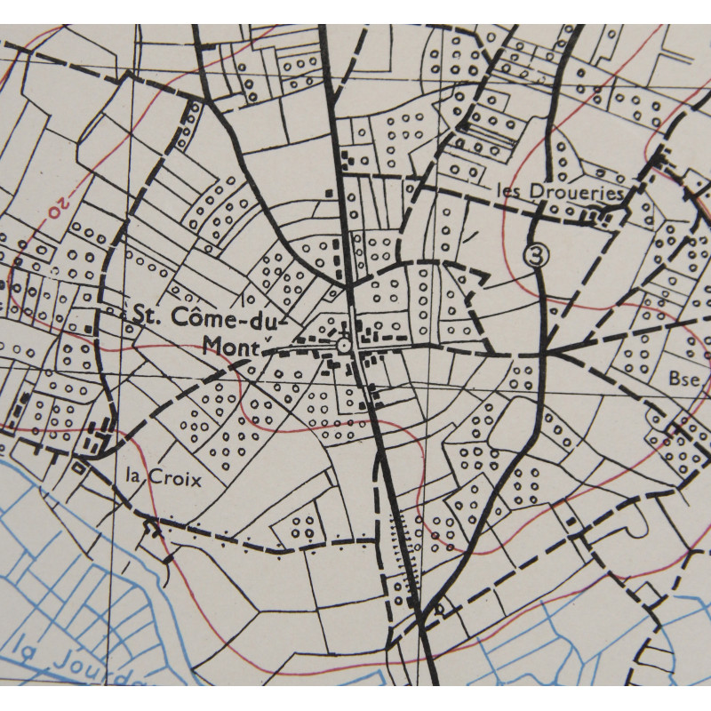 Carte alliée, CARENTAN, Edition of June 1943, Sheet No. 31/18 S.E.