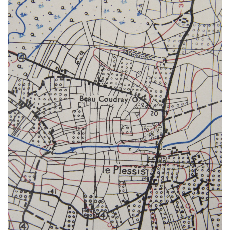 Carte alliée, CARENTAN, Edition of June 1943, Sheet No. 31/18 S.E.