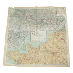 Map, Escape, Silk, A/B, France, 1943, RAF & USAAF