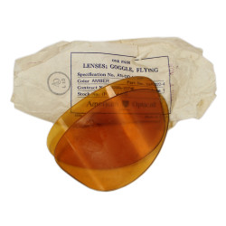 Lenses, Amber, Goggle, AN-6530, AMERICAN OPTICAL COMPANY