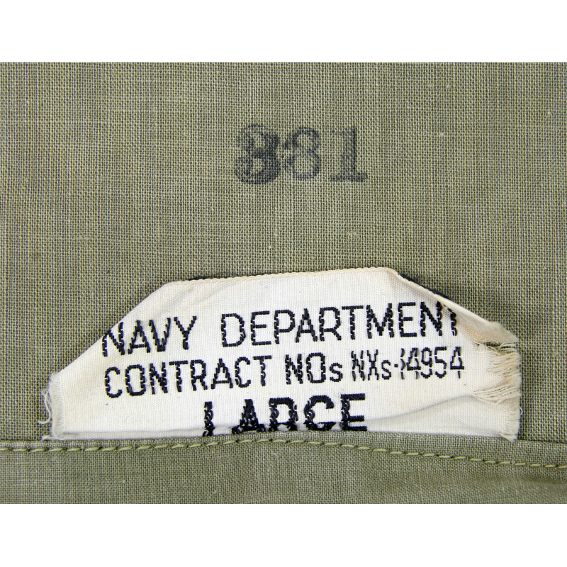Parka de pluie US Navy, à crochets, Large, S1c Kenneth Adams, US Coast Guard