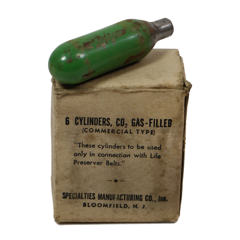 Boîte de cartouches de gaz, CO₂, SPECIALTIES MANUFACTURING CO., INC., pleine