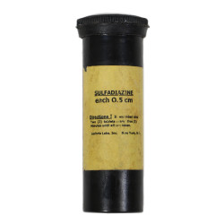 Tube de comprimés, 1/2-oz, Medical Item No. 10845, Sulfadiazine, vide