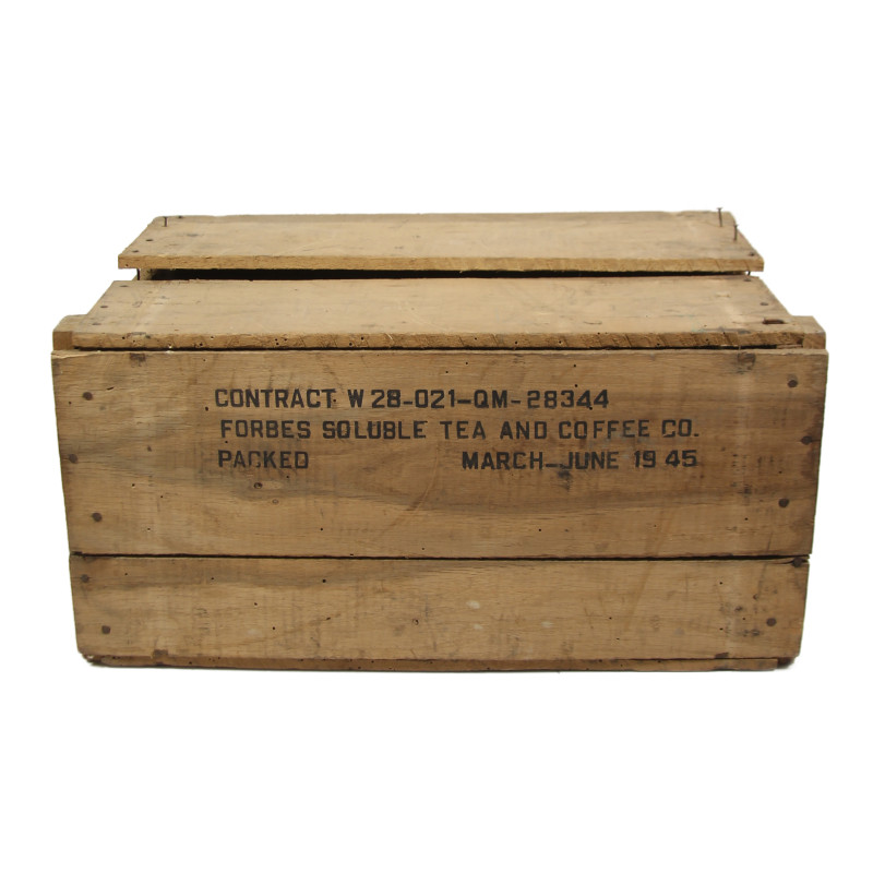 Caisse en bois, FORBES SOLUBLE TEA AND COFFEE CO.