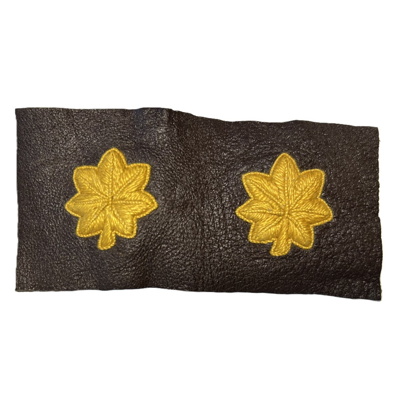 Rank Insignias, Major, Pair, On Leather