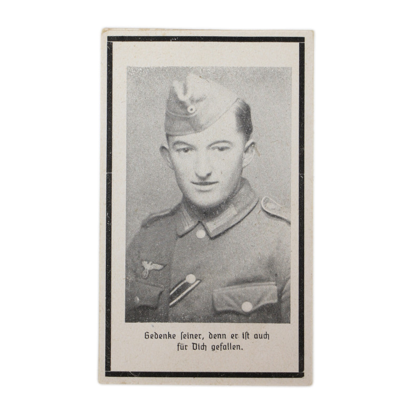 Sterbebilder, carte du souvenir, Ob. Gefr. Josef Forsthuber, Grenadier-Regiment 979, Heer, 15 juillet 1944, Normandie