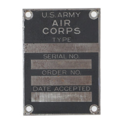 Plate, Aircraft, US Army Air Corps, Blank