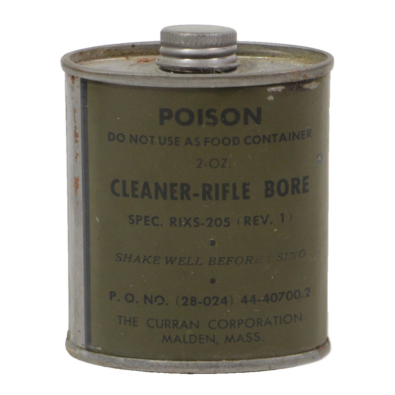 Flacon de solvant, Rifle Bore Cleaner, THE CURRAN CORPORATION, plein